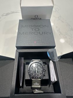 Brand New Swatch x OMEGA Moonwatch Mission to Mercury Bioceramic Watch Brand New Authentic Bought From Swatch PopUp Store in Glendale Americana