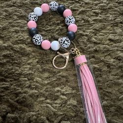 New Beaded Keychain Bag Charm With Tassel