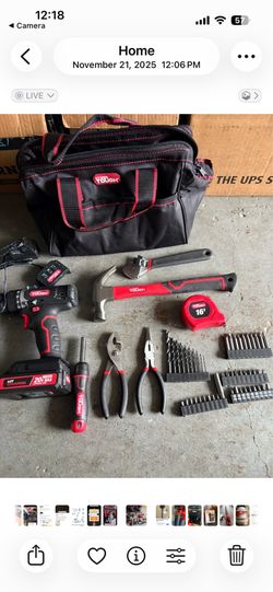 Hyper Tough Cordless Drill and Tools
