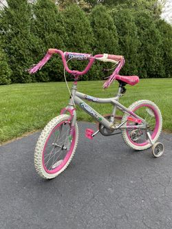 Girl’s 16 Inch Bike With Training Wheels