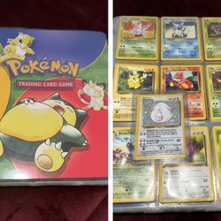 Vintage Pokemon Binder & Cards - Holo, 1st Edition, Shadowless, Rares, Trainers & More 