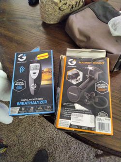 Breathalyzer and car phone mount