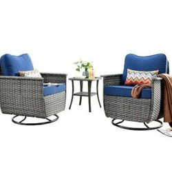 Patio Swivel Rocking Chairs Brand New In The Box Three Piece Bistro Set Brand New Patio Chairs 🆕🚛🚚✈️🆕