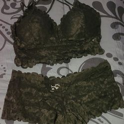 Black XL Bra and Panty Set