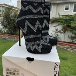 Aldo Black Boot Heels