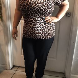 Cheetah Print Blouse 