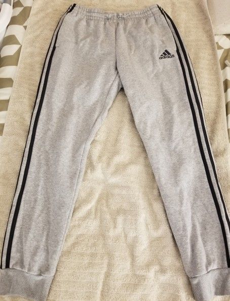Adidas Fleece Sweat Pants - Gray