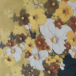 Antique colorful painting with a signature