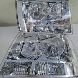 07-14 Chevrolet Tahoe Suburban Avalanche Headlights Luces Micas Calaveras Faros Faroles Focos Chevy Headlamps 