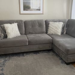 New Sectional Couch With Chaise Grey Soft