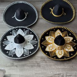 4 Adult Charro Sombreros
