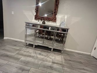 Mirrored Console Sideboard Cabinet