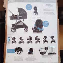 Evenflo SHYFT  INTUITI+ Trailer System Stroller And Car Seat Set
