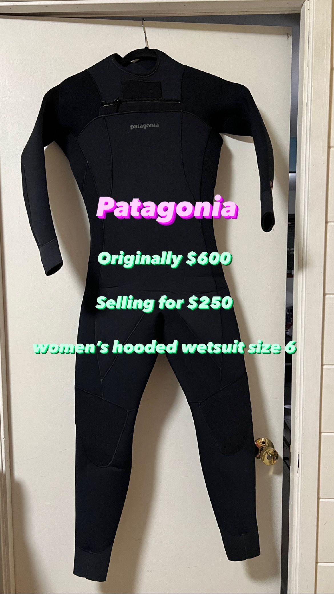 Patagonia WETSUIT w hood WOMENS size 6