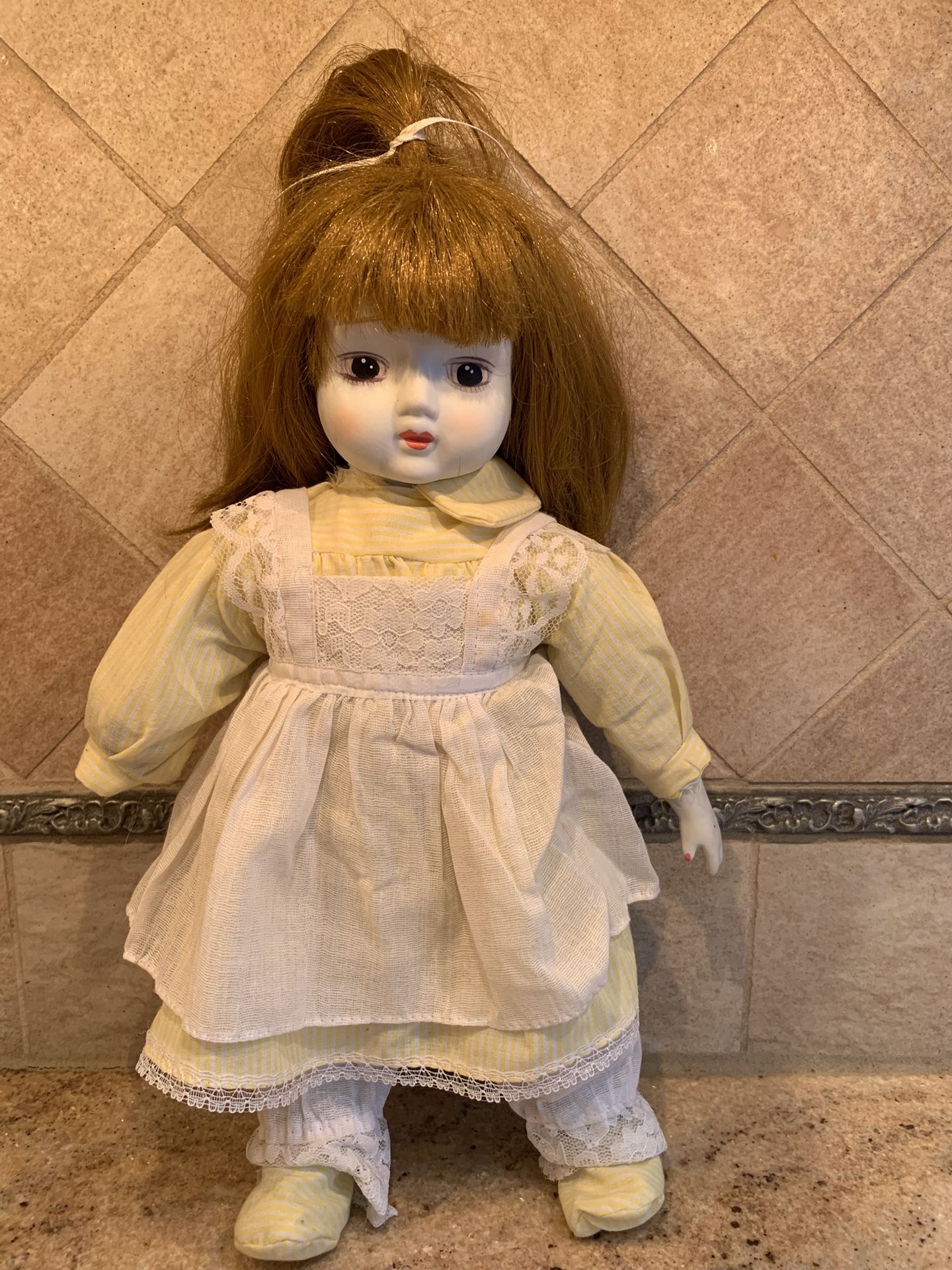 Vintage Porcelain 14” Doll