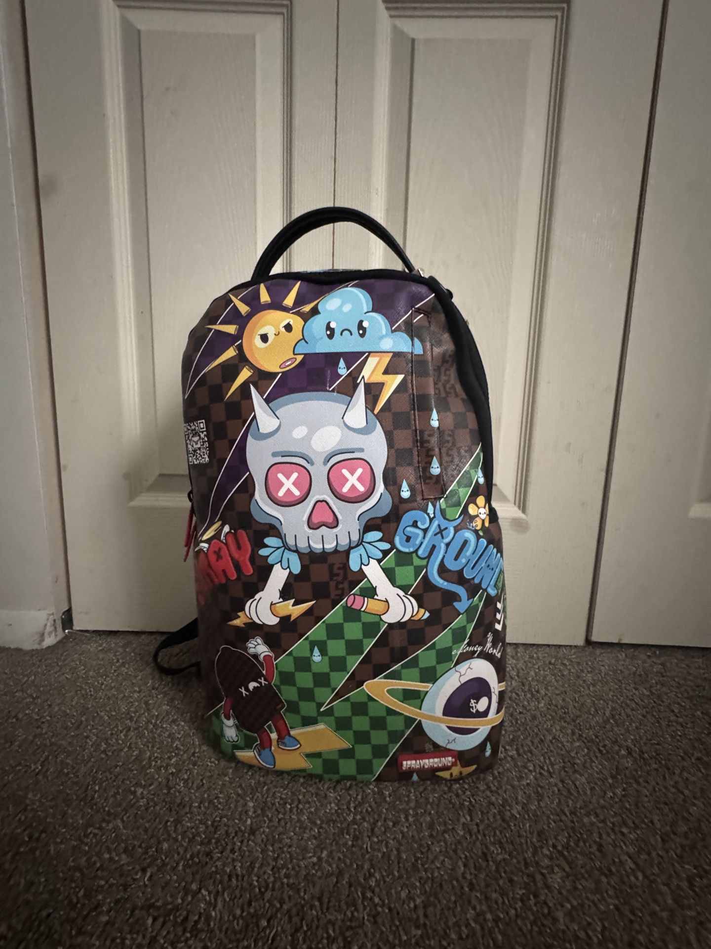Sprayground Takeover the Throne Backpack Black/Brown for School and Travel