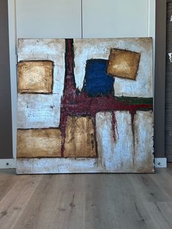 Oversized Gold Abstract Canvas Art