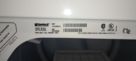 Kenmore Dryer. Works Like New