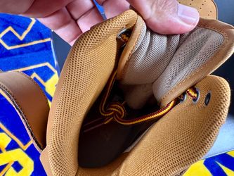 Nike Air Force 1 , High '07  Premium Sneakers feature a rugged Wheat suede upper complemented by distinct two tone laces SIZE 9 MEN