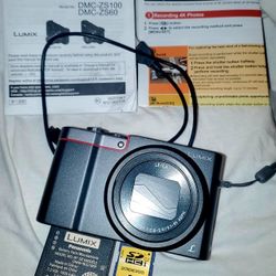 Panasonic Lumix DMC ZS100 Digital Camera 4K 10x Zoom 20MP Black 32gb 