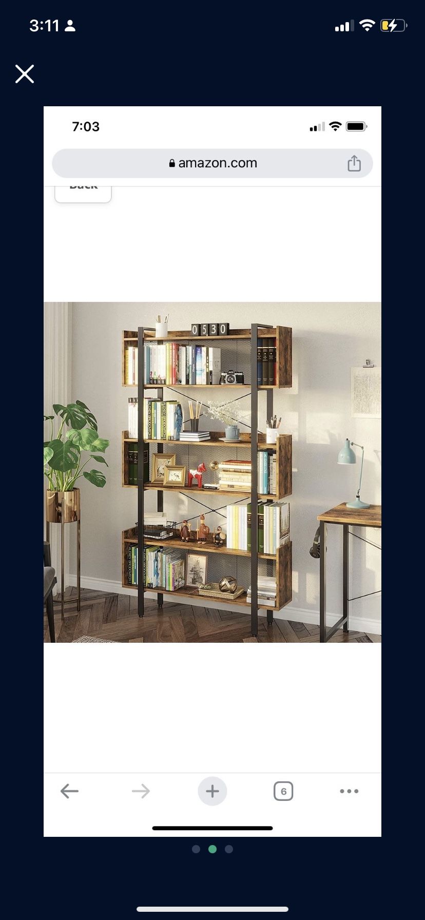 Rustic Brown Bookshelf