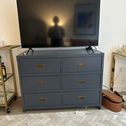 Slate Blue Dresser With Gold Hardware for Sale in Peck Slip, NY - OfferUp