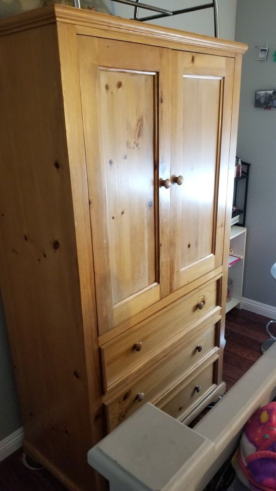 Knotty pine dresser or armoire