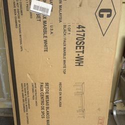 Faux Marble White Top Coffee Table / End Tables