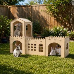 4 piece Rabbit Bunny House Enclosure
