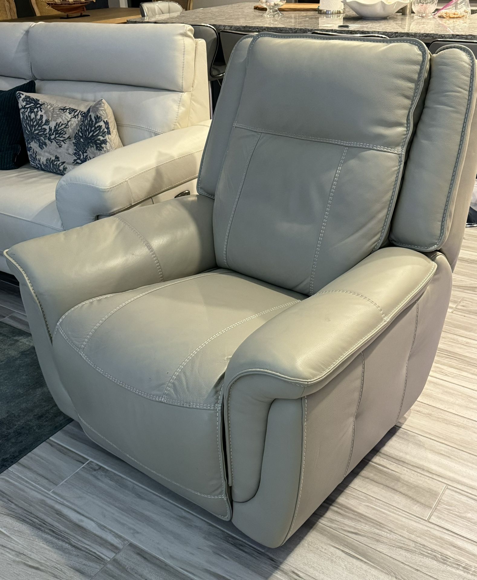 Gently Used Leather Rocker Recliner In Mint Condition 