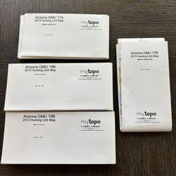 *Williamsfield & Higley* my Topo Maps Arizona Hunting Unit Map 17A 17B 18B 19B
