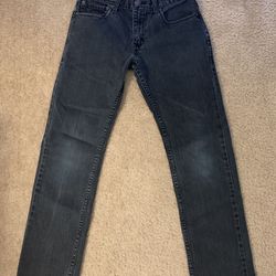 Boys Size 12 Black Levi’s 511 Skinny Denim Jeans Pants 