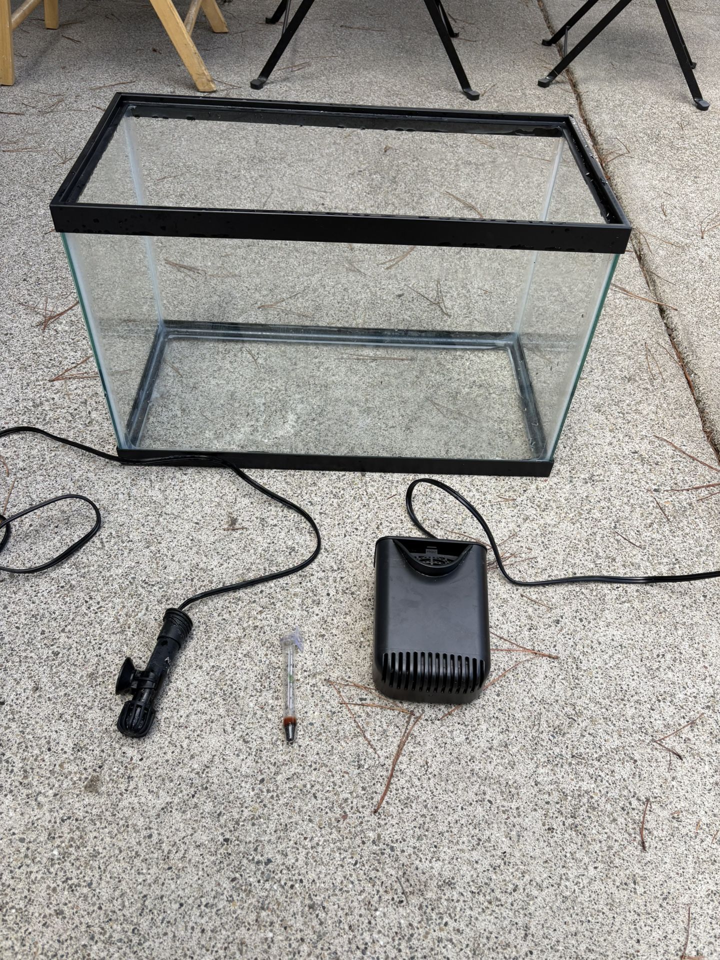 10 Gallon Fish Tank (complete Set Up)