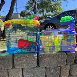 2 Hamster Cage And Accessories - $45
