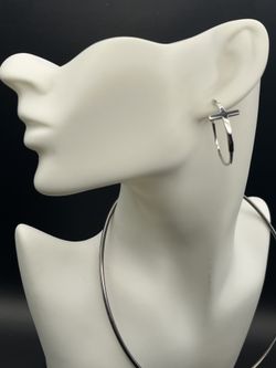 Sterling Cross Earrings 
