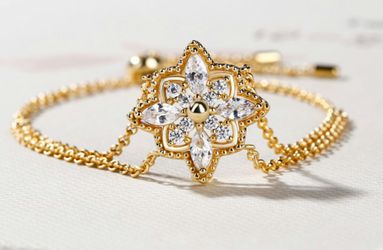 MILGRAIN FLORAL STERLING SILVER BRACELET