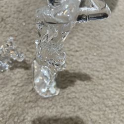 Golfer and a cow collectible crystal statues