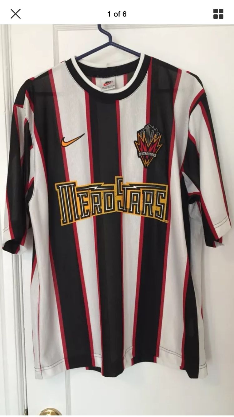 NY Metrostars Red Bull’s Soccer Jersey MLS Nike Medium