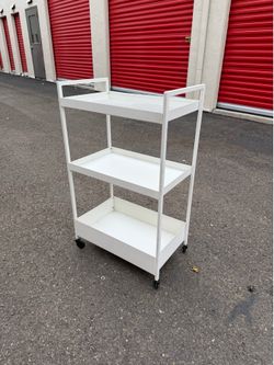 White 3 Self Metal Cart