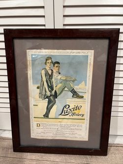 Vintage Wood frame Lucite Hosiery