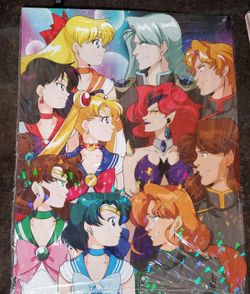 Sailor Moon Anime Art Print Holographic Foil Edition 11in W 14in L