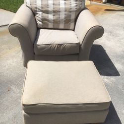 Chair  with matching ottoman 
