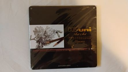 Mitsubishi Hi-uni Art Set 22 Degrees, a premium graphite pencil set