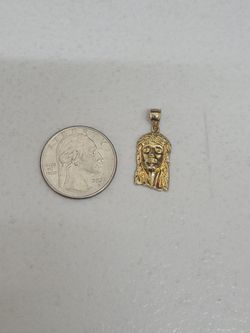10K Yellow Gold Jesus Christ Face Charm