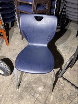 Blue Plastic Stacking Chair