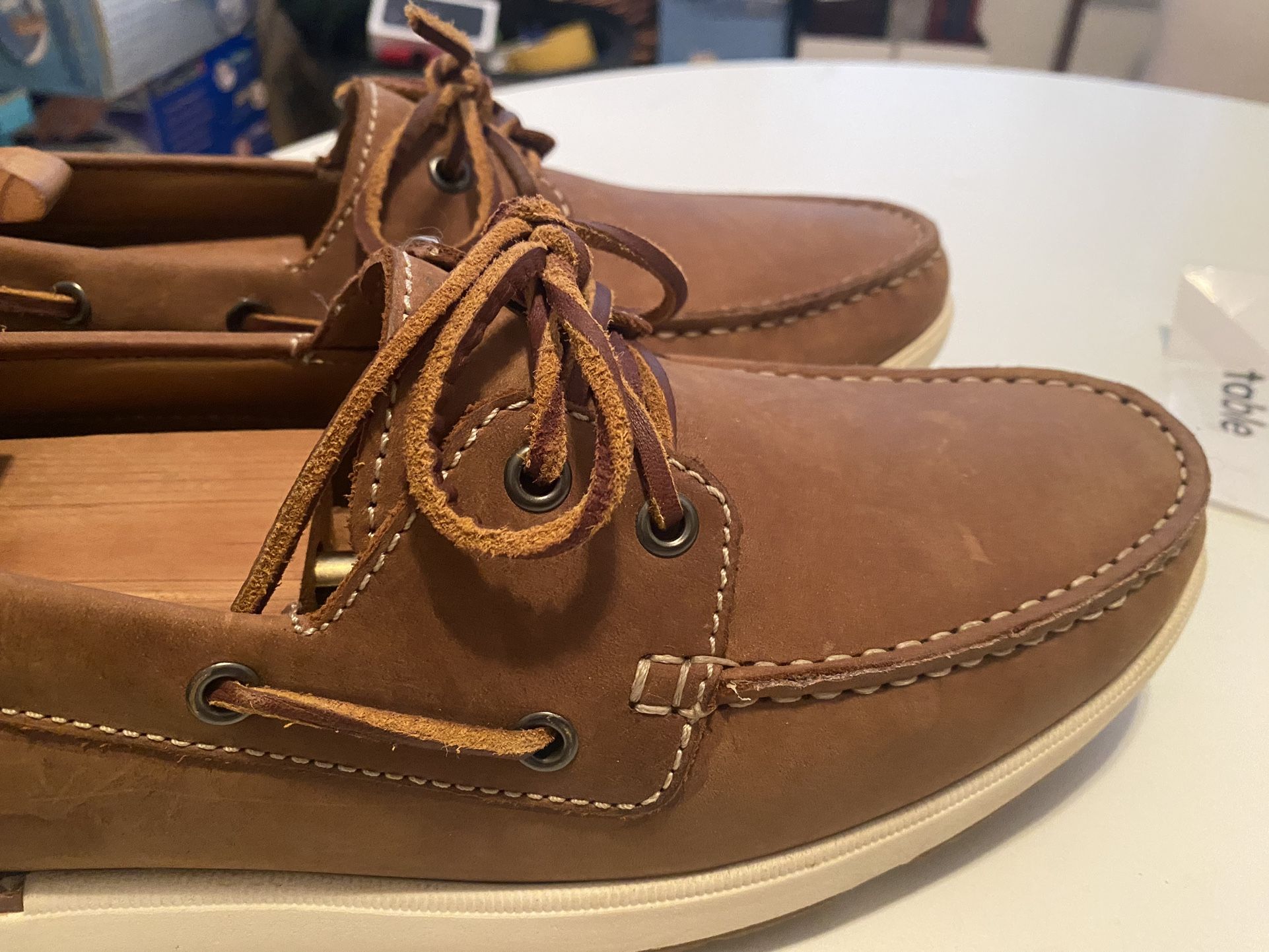 Johnston & Murphy NIB Men\'s Brannon Two-Eye‎ Tie Sneaker Tan Full Grain Sz 13M Men main image 2
