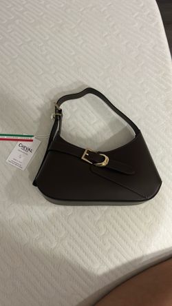 Brown leather purse