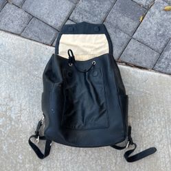 Real Leather Diaper Backpack With Insulated Pockets