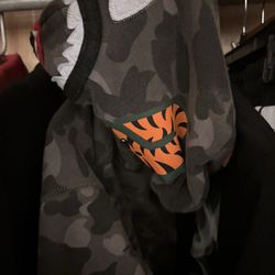 Bape hoodie black camo