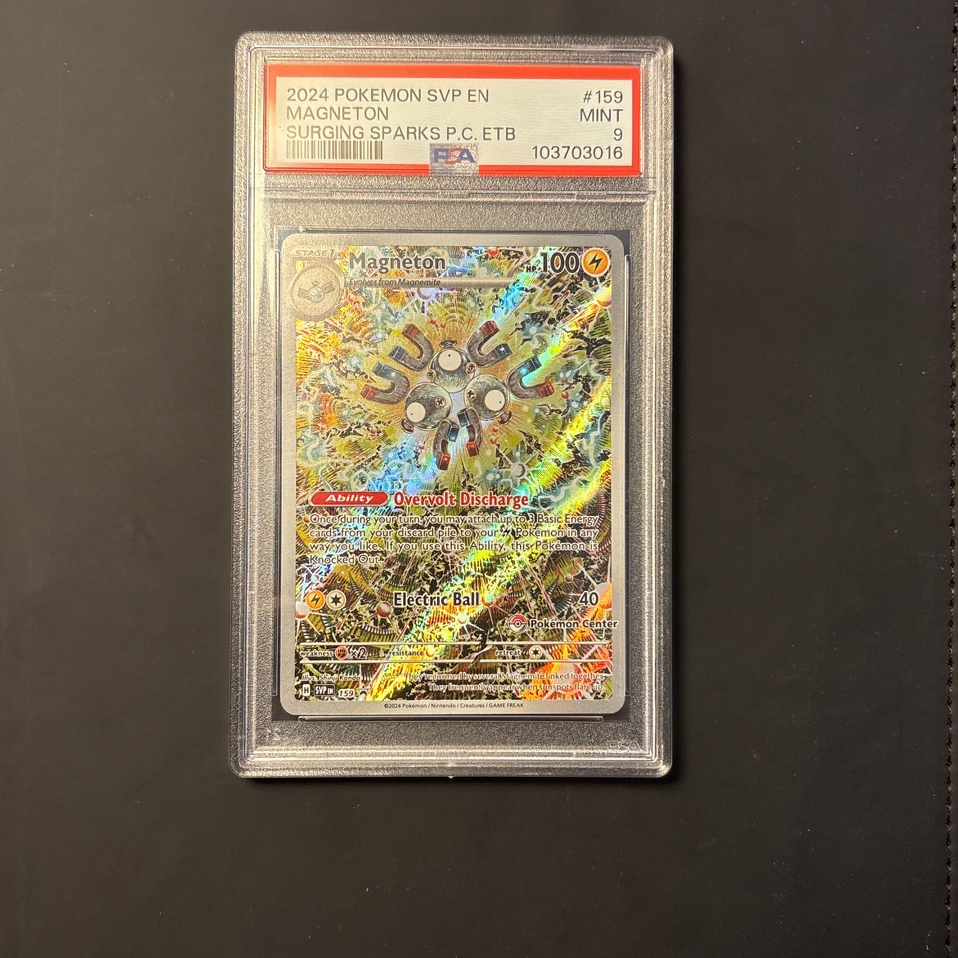 PSA 9 Magneton Pokemon Center